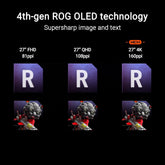 ASUS ROG Swift OLED PG27UCDM 27" 4K QD-OLED 240Hz 0.03Hz Gaming Monitor